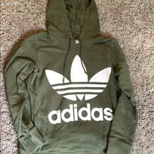 Army green adidas hoodie